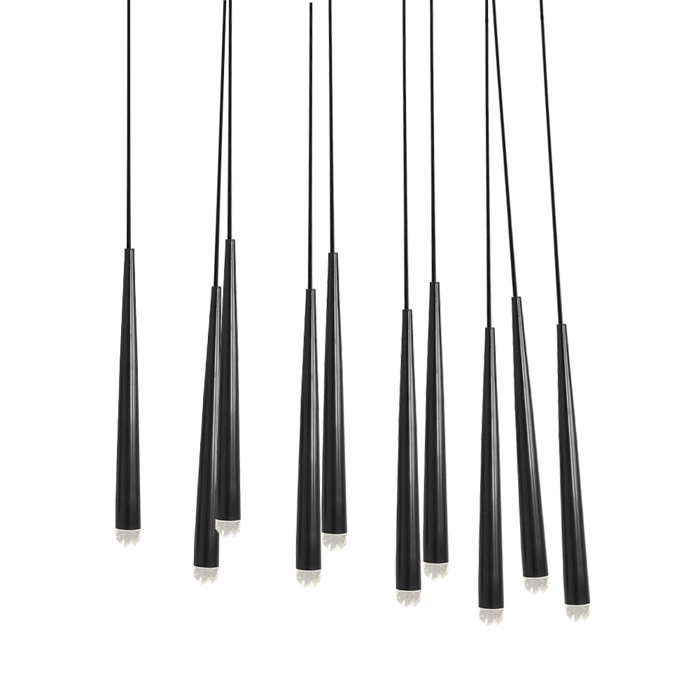 Candelabru cu abajure din cristal și corp din alamă lucioasă minimalist
