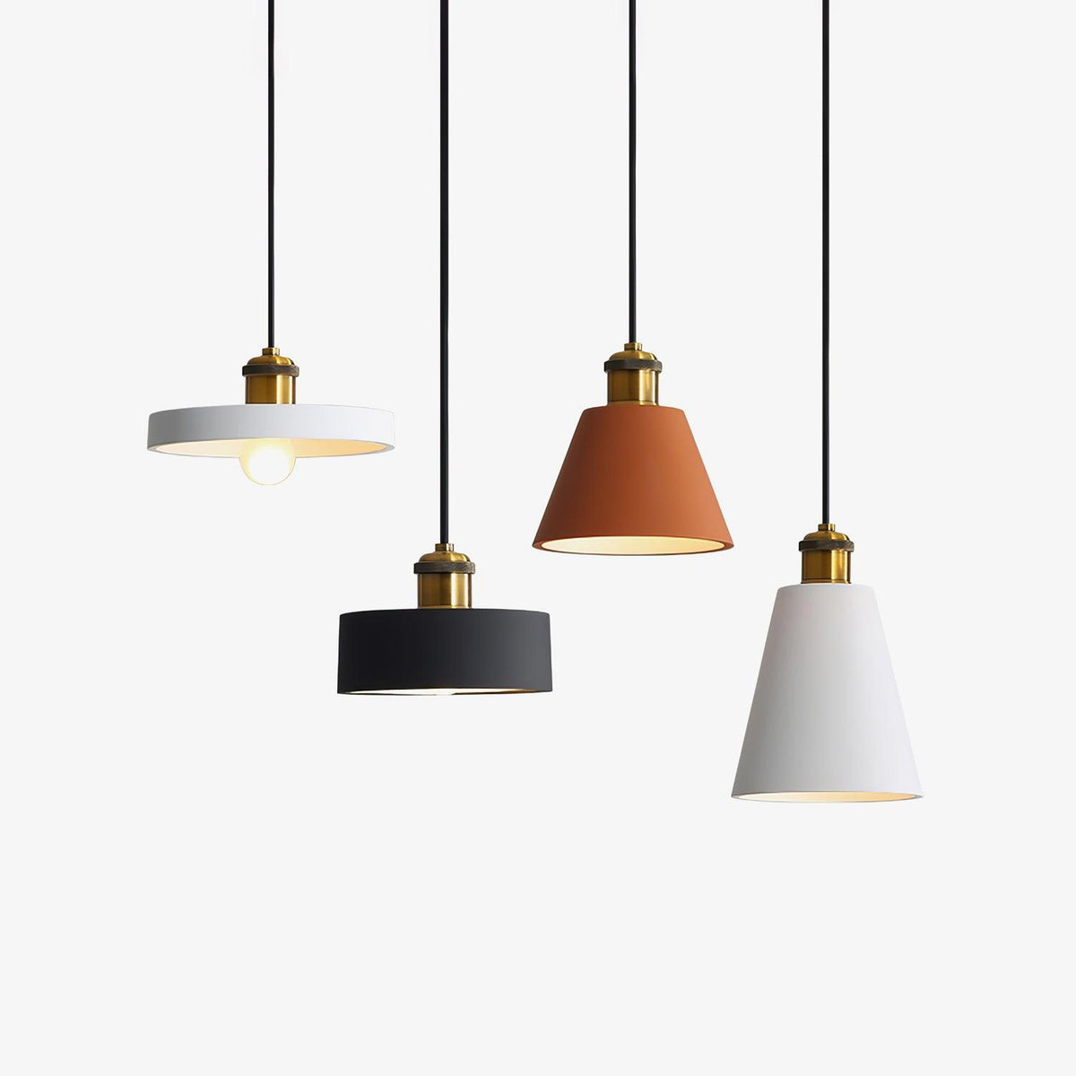 Trio lampă suspendată din rășină, industrială