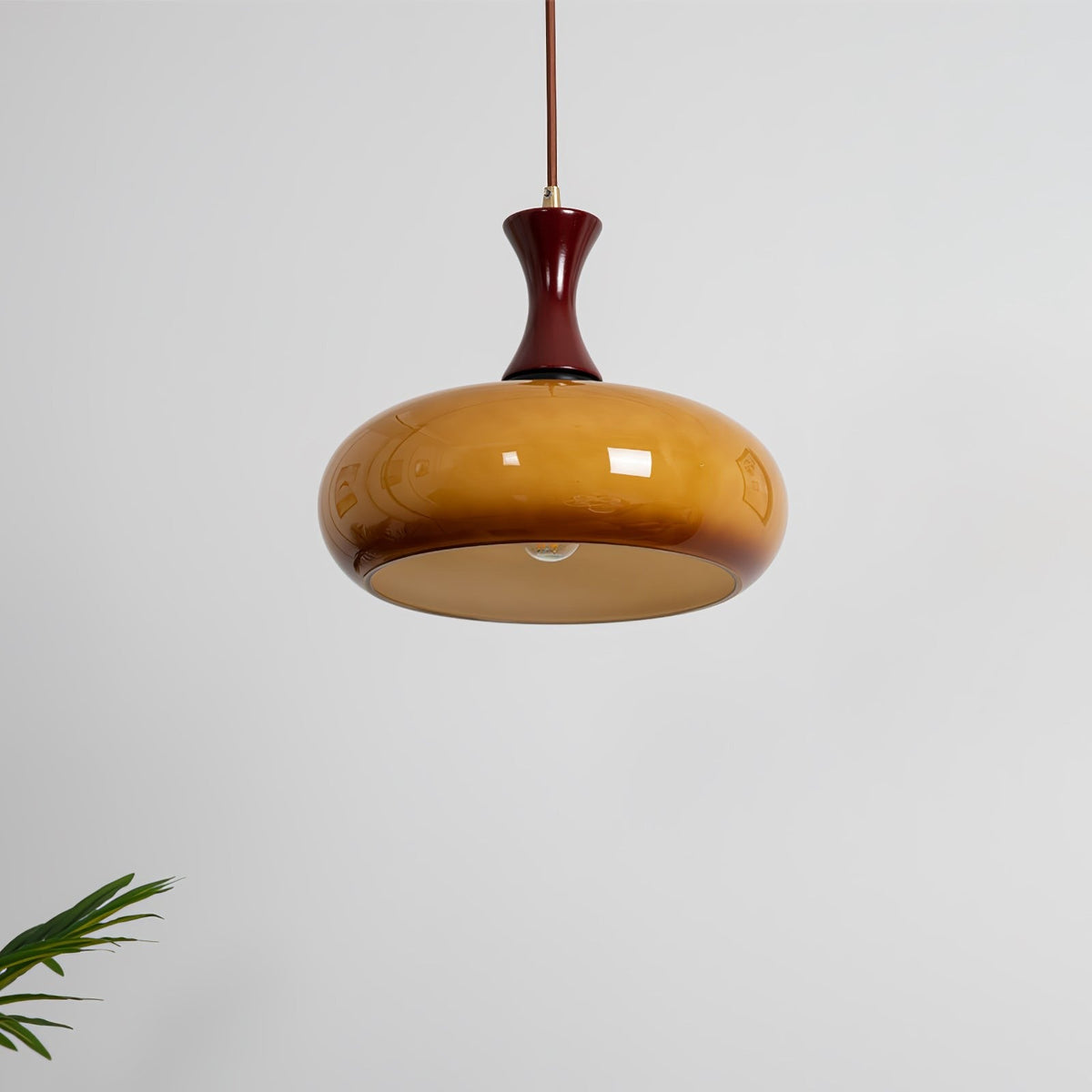 Arisha lampă suspendată din sticlă, vintage, LED, pentru living