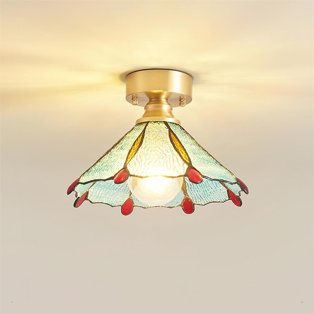 Nexo Tiffany Style plafonieră din sticlă colorată