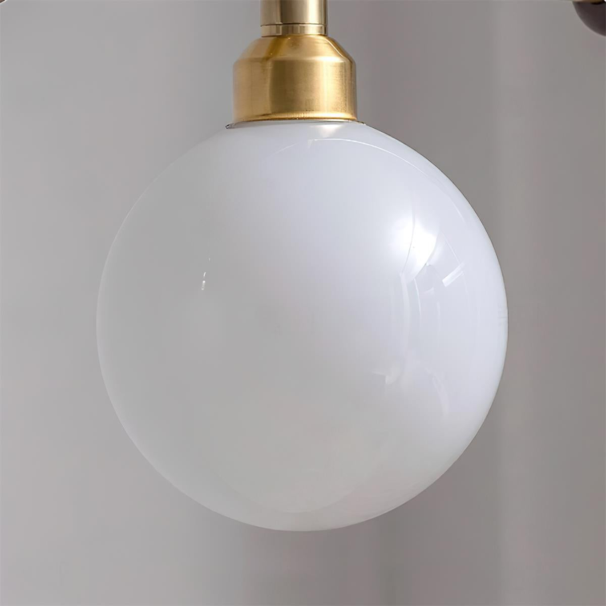 Candelabru Linear glob LED/Incandescent pentru Insulă de Bucătărie sau Sufragerie