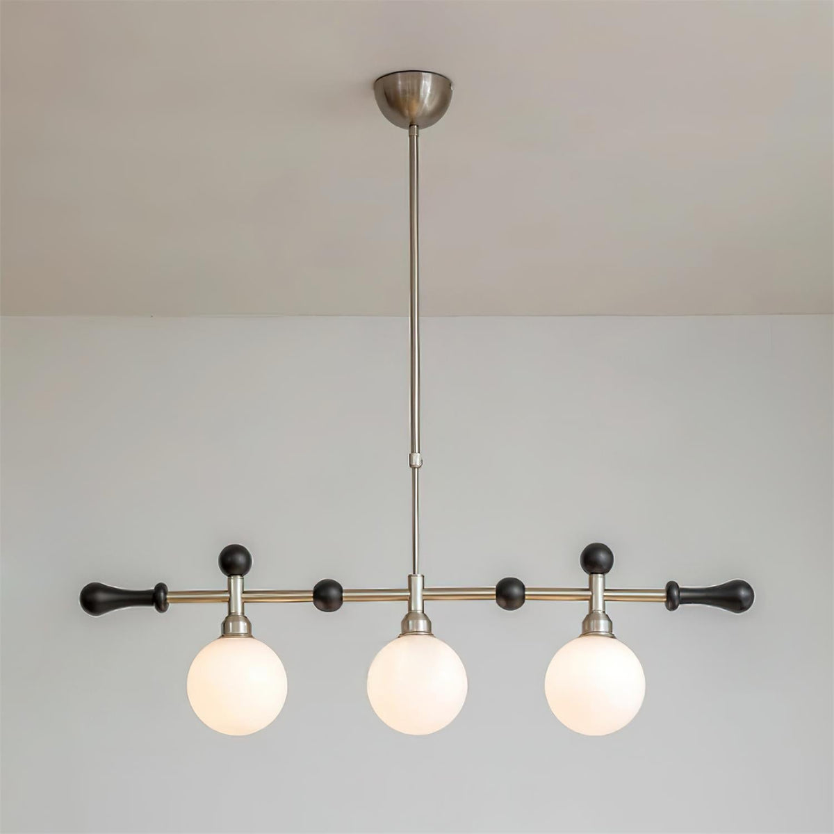 Candelabru Linear glob LED/Incandescent pentru Insulă de Bucătărie sau Sufragerie