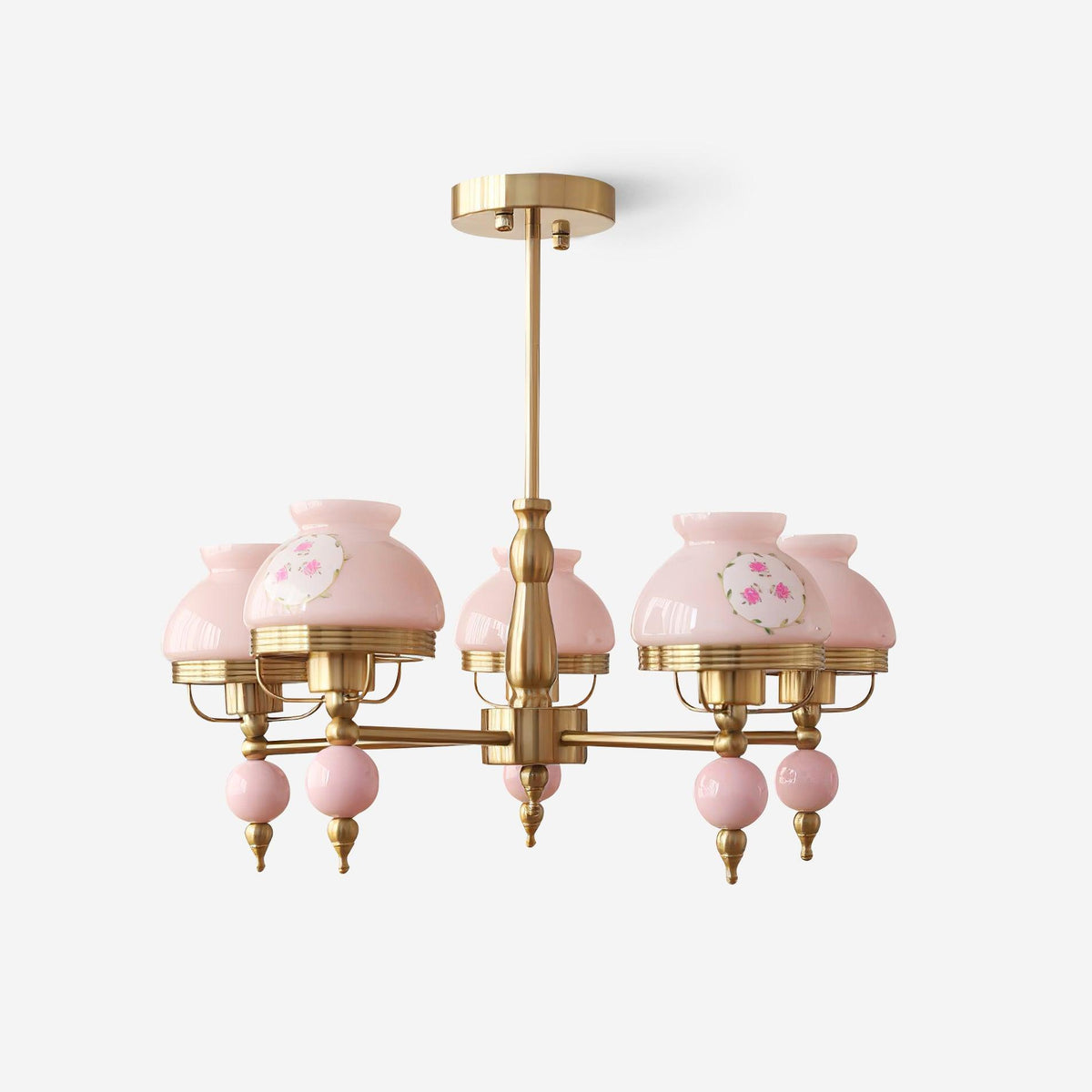 Candelabru din sticlă și metal pentru sufragerie sau living Vintage