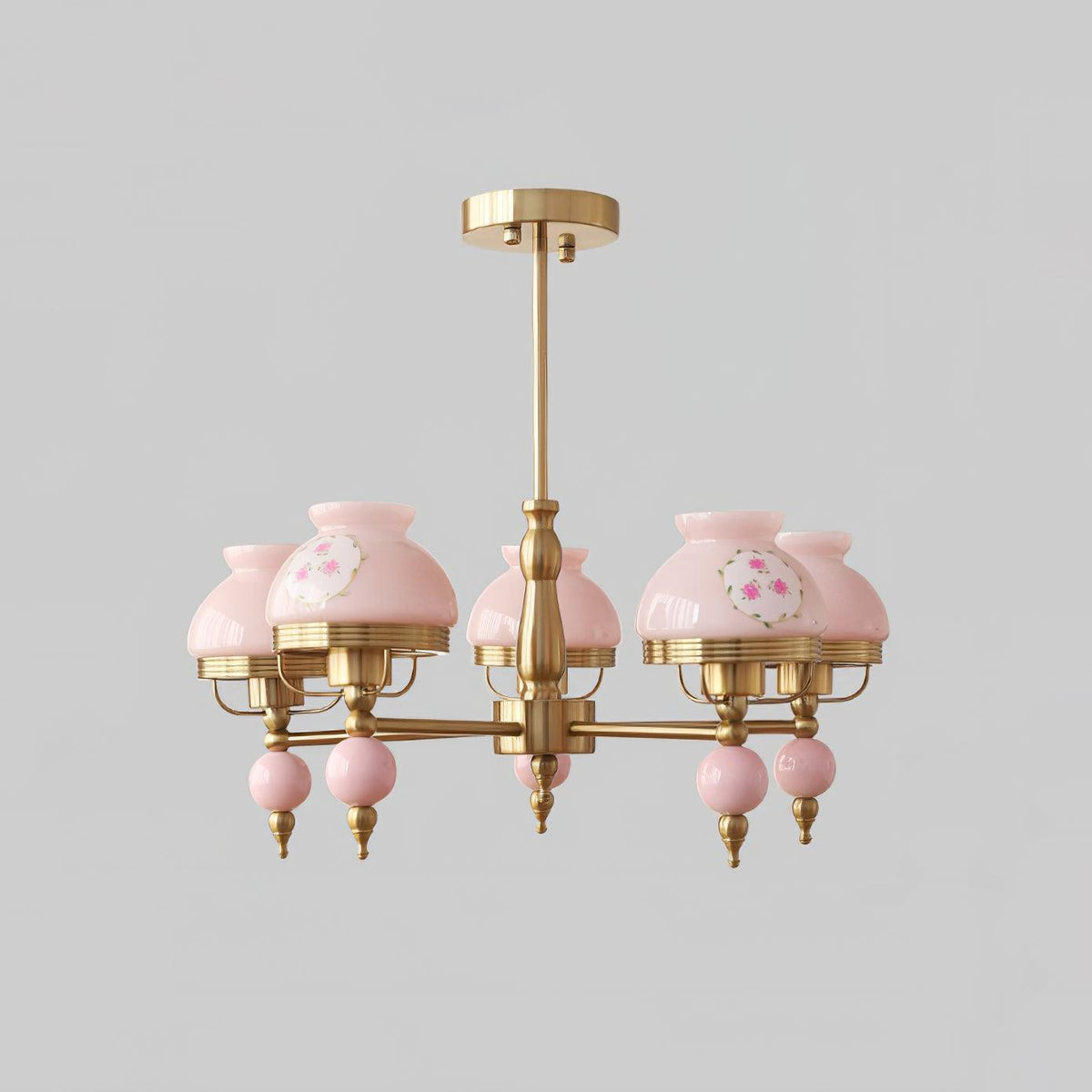 Candelabru din sticlă și metal pentru sufragerie sau living Vintage