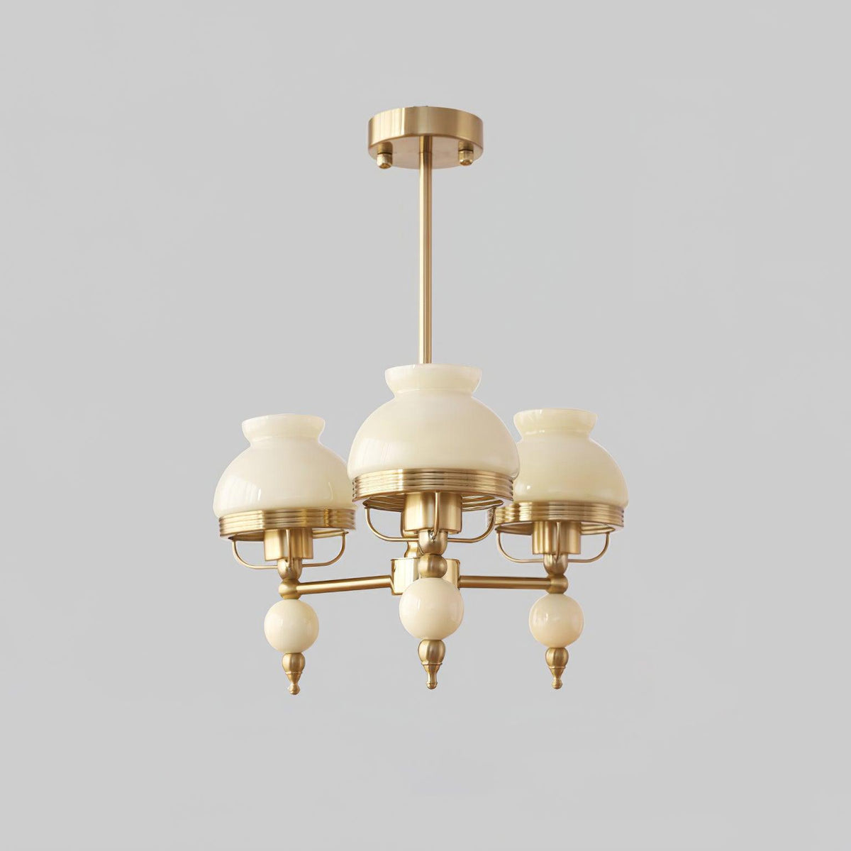 Candelabru din sticlă și metal pentru sufragerie sau living Vintage
