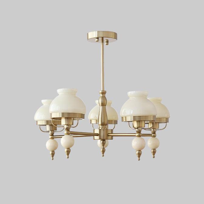 Candelabru din sticlă și metal pentru sufragerie sau living Vintage