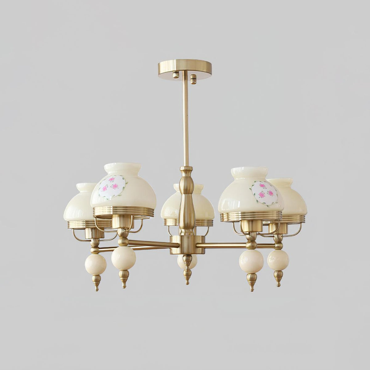 Candelabru din sticlă și metal pentru sufragerie sau living Vintage
