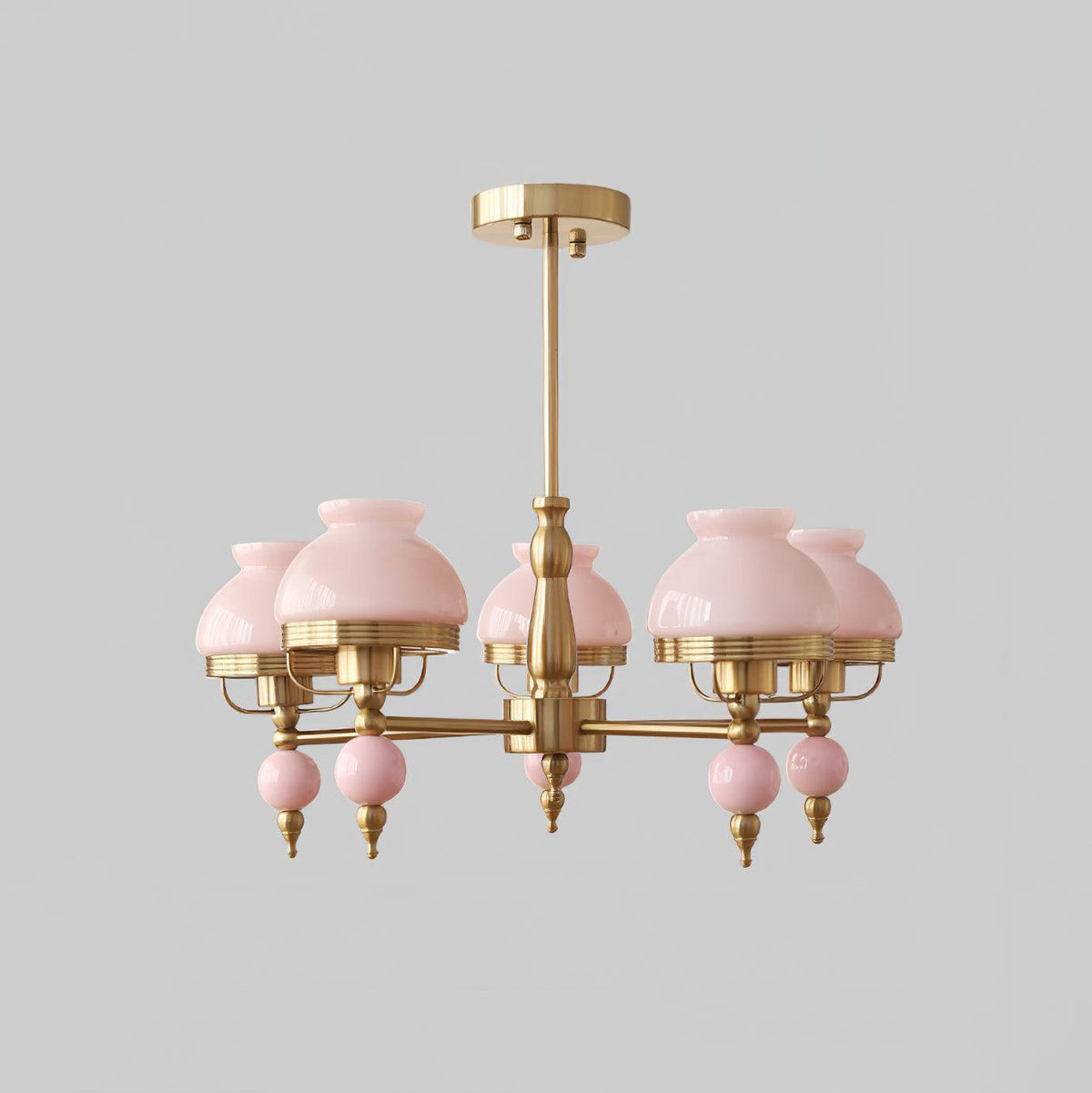 Candelabru din sticlă și metal pentru sufragerie sau living Vintage