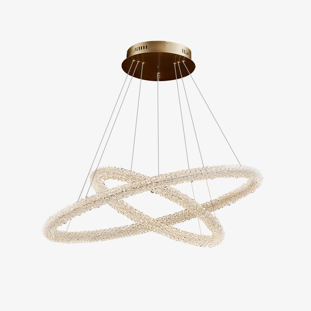 Seleira candelabru din cristal, în formă de inel, LED
