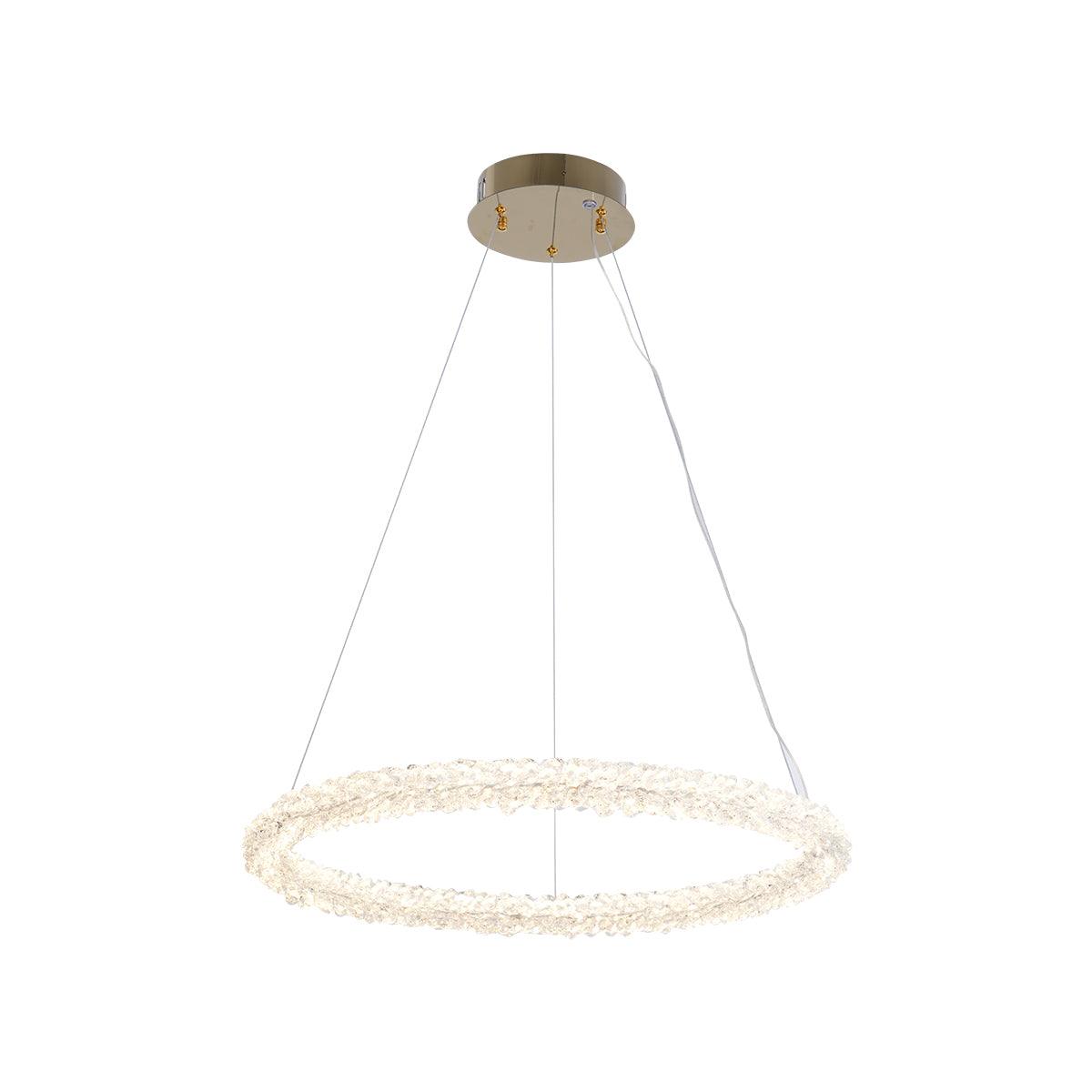 Seleira candelabru din cristal, în formă de inel, LED