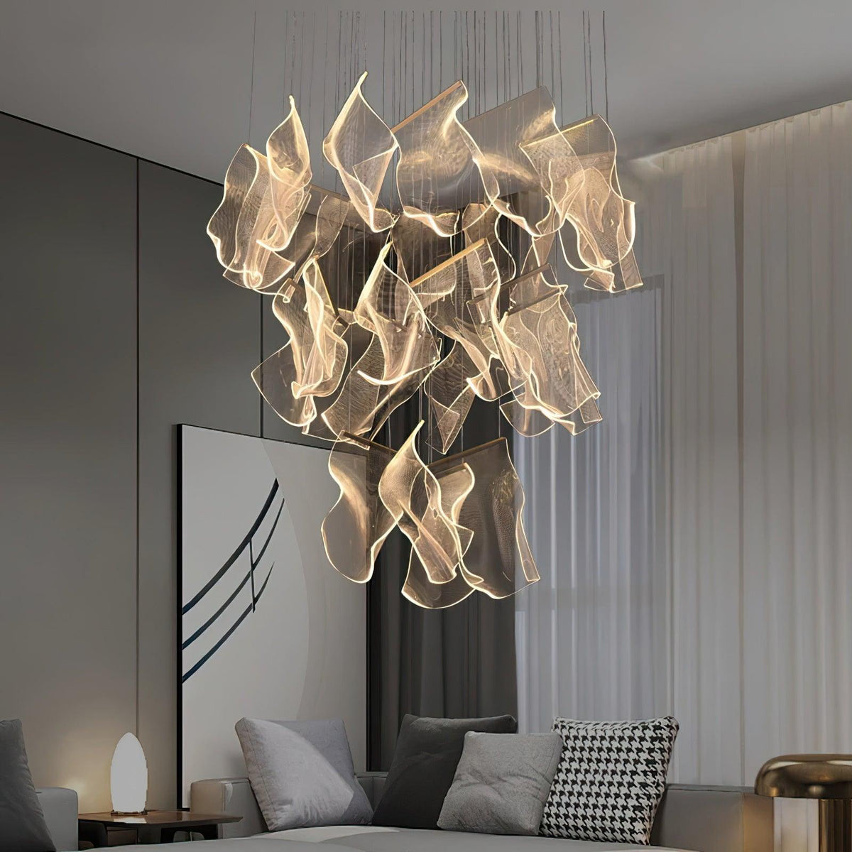 Lucuian candelabru Acrilic LED Abstract Flotant