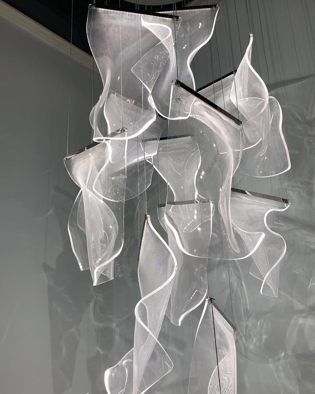 Lucuian candelabru Acrilic LED Abstract Flotant