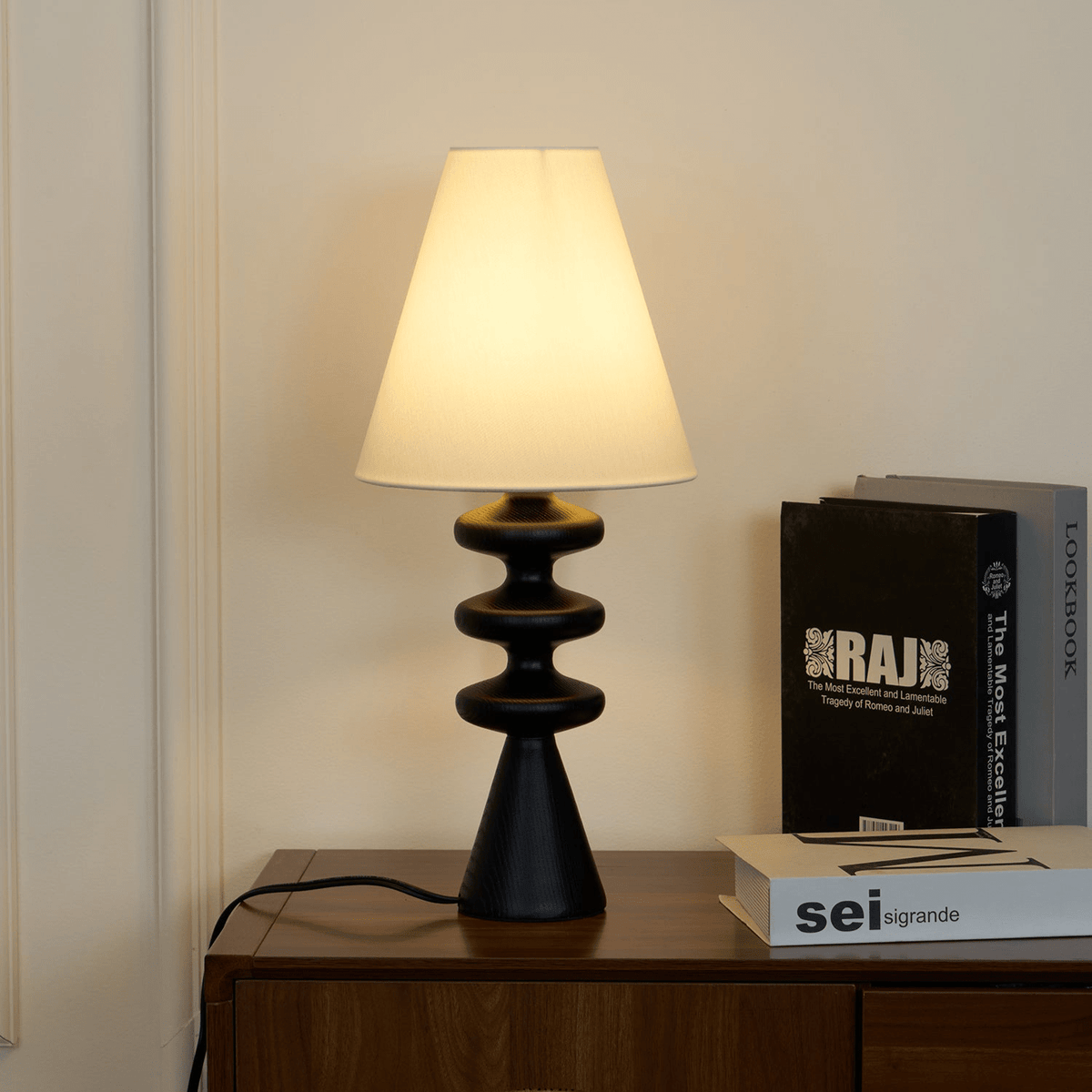 Zelms lampă de masă modernă din lemn