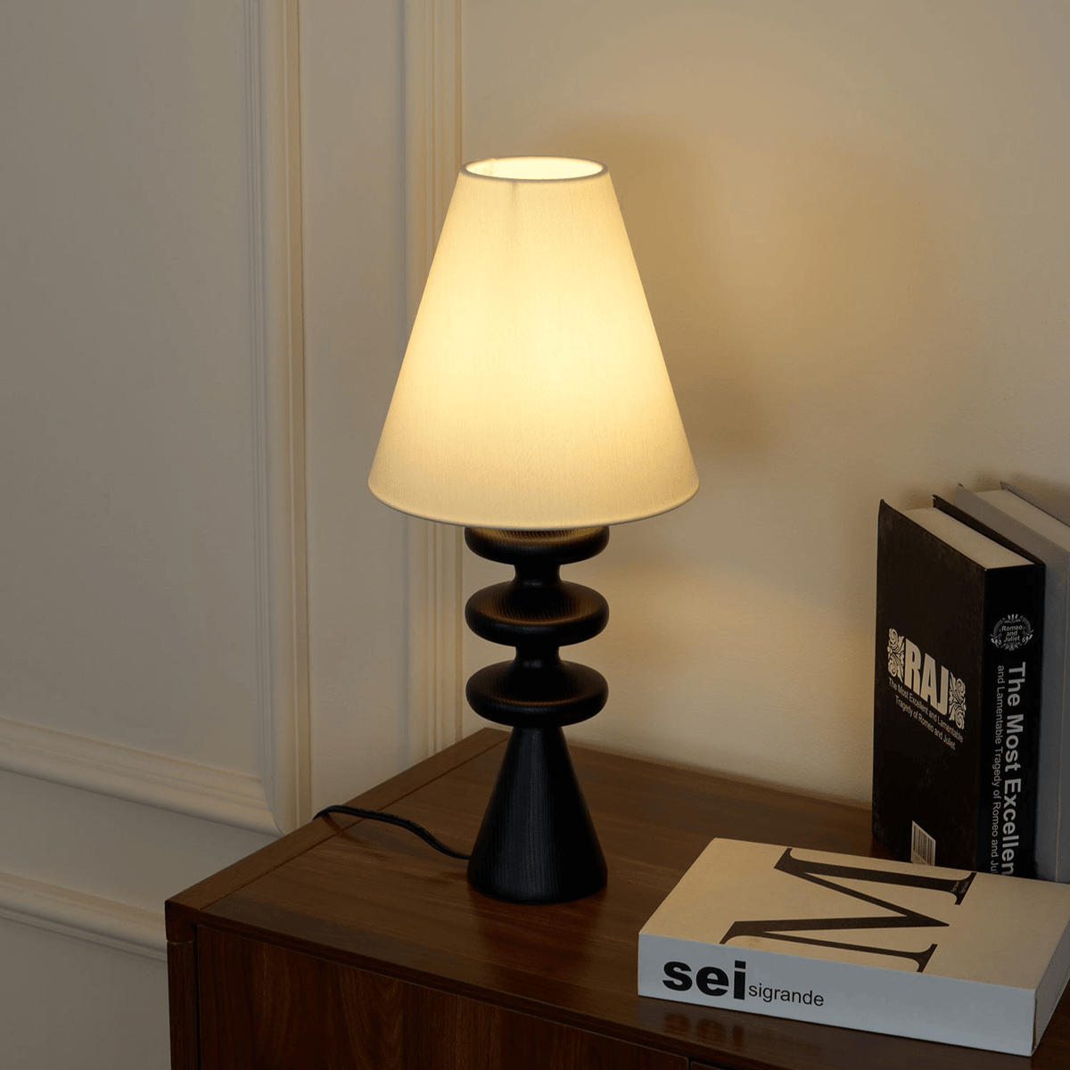 Zelms lampă de masă modernă din lemn