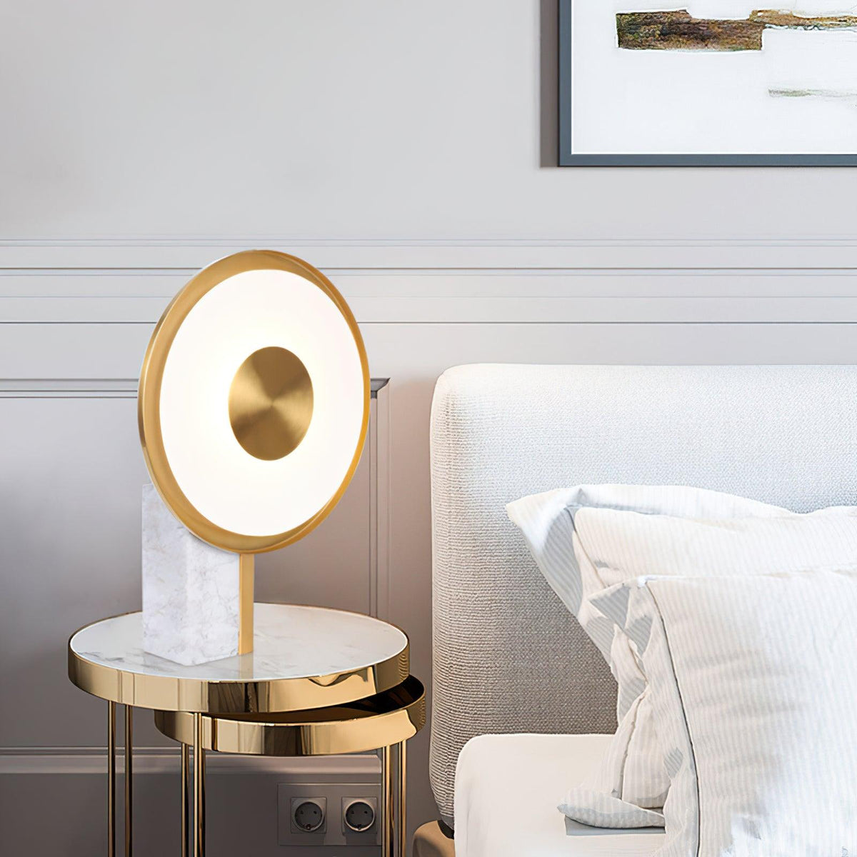 Tessain lampă de masă minimalistă din marmură