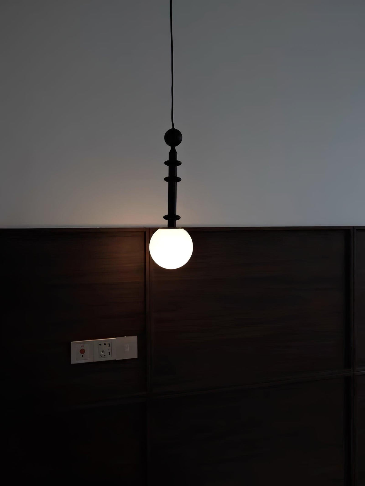 Barvel lampă suspendată din lemn, industrială