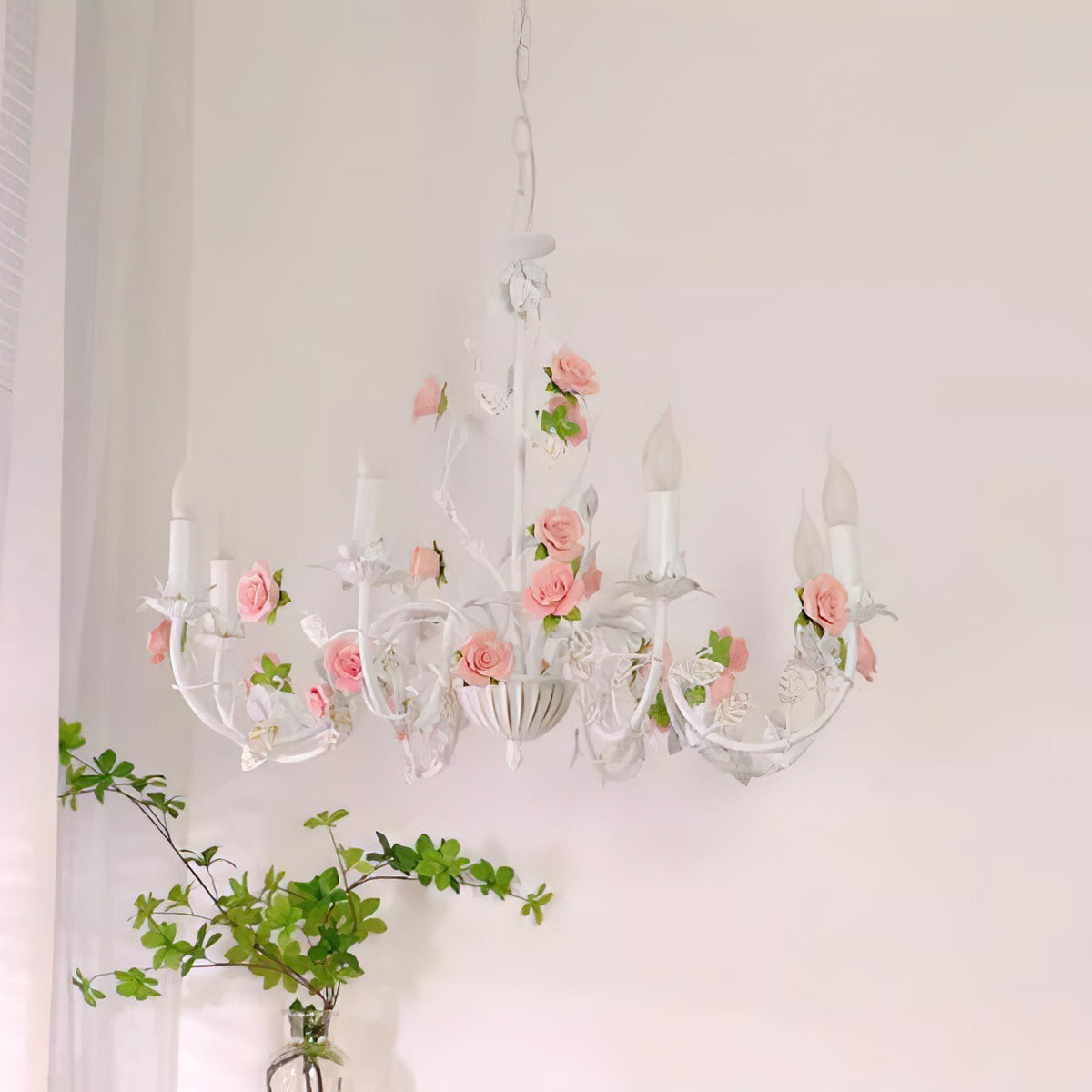 Lysa candelabru alb, vintage