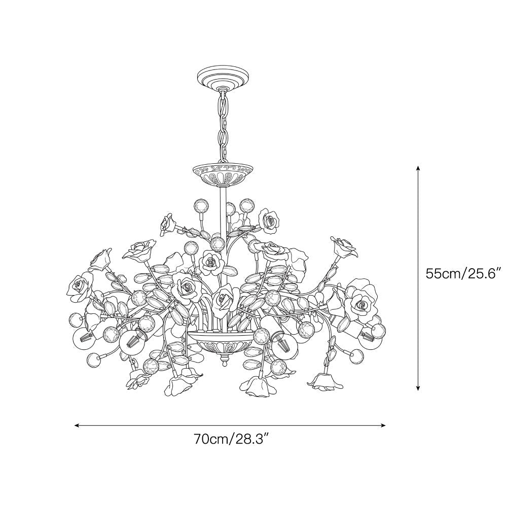 Rosé Amara candelabru