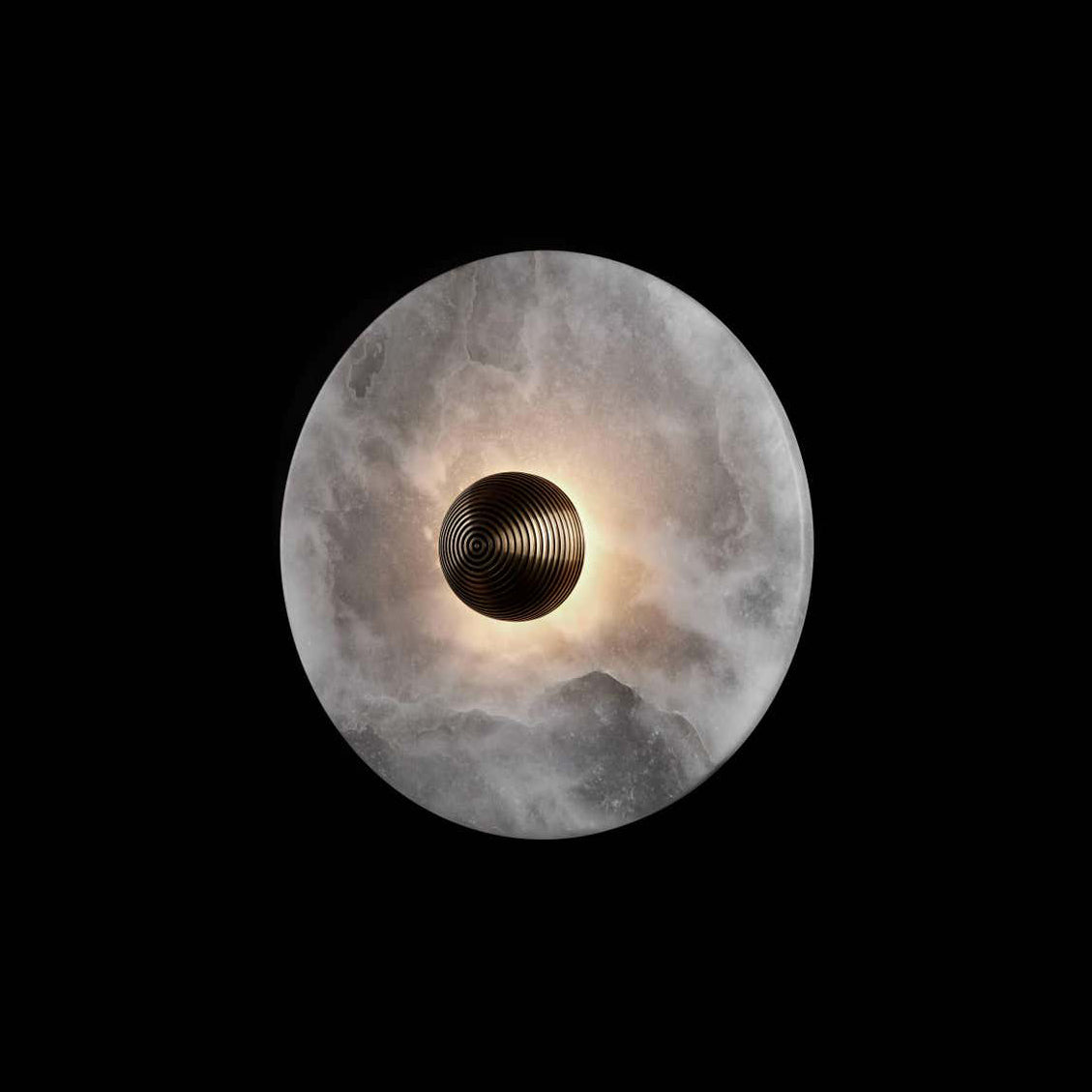 Apollo aplică de perete din alabastru, rotundă