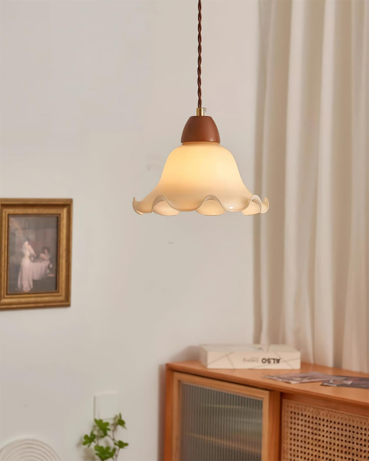 Glyna lampă suspendată, ondulată