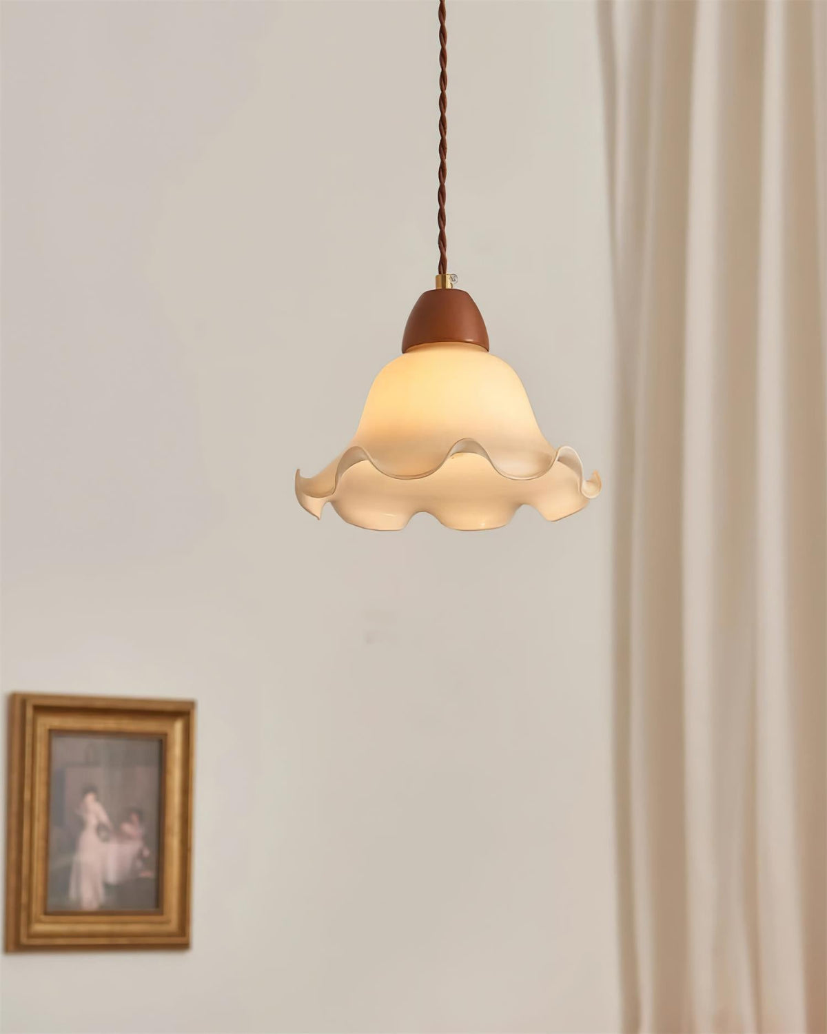 Glyna lampă suspendată, ondulată
