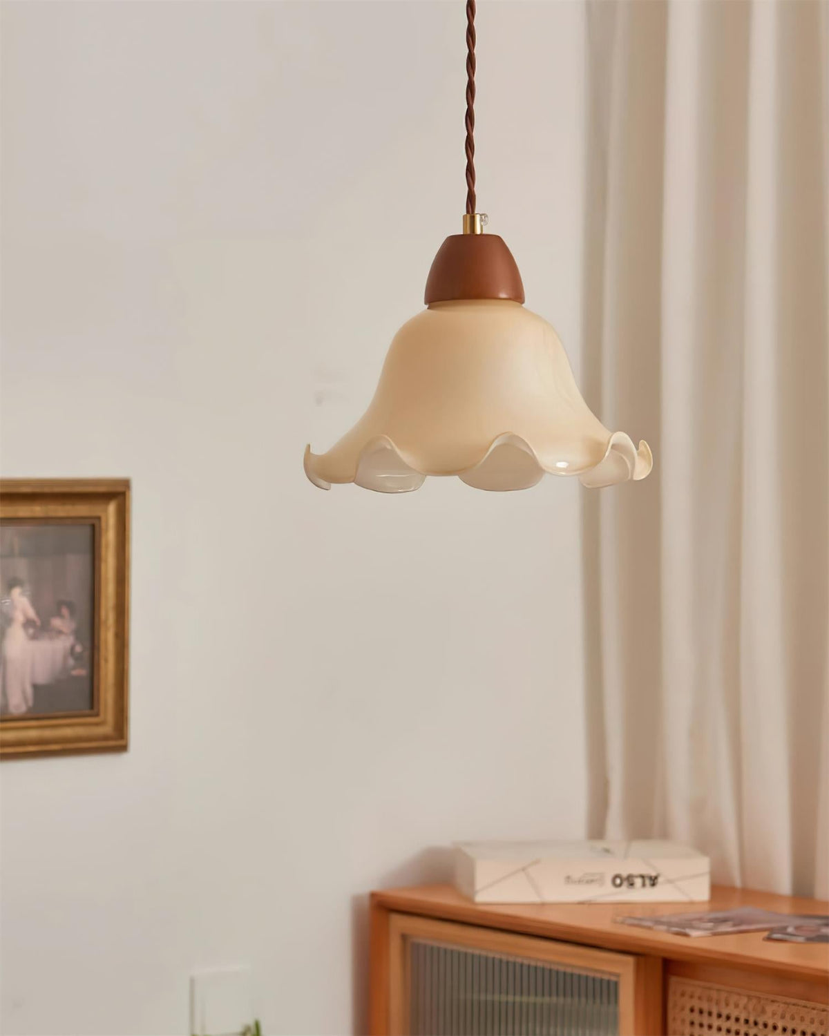 Glyna lampă suspendată, ondulată