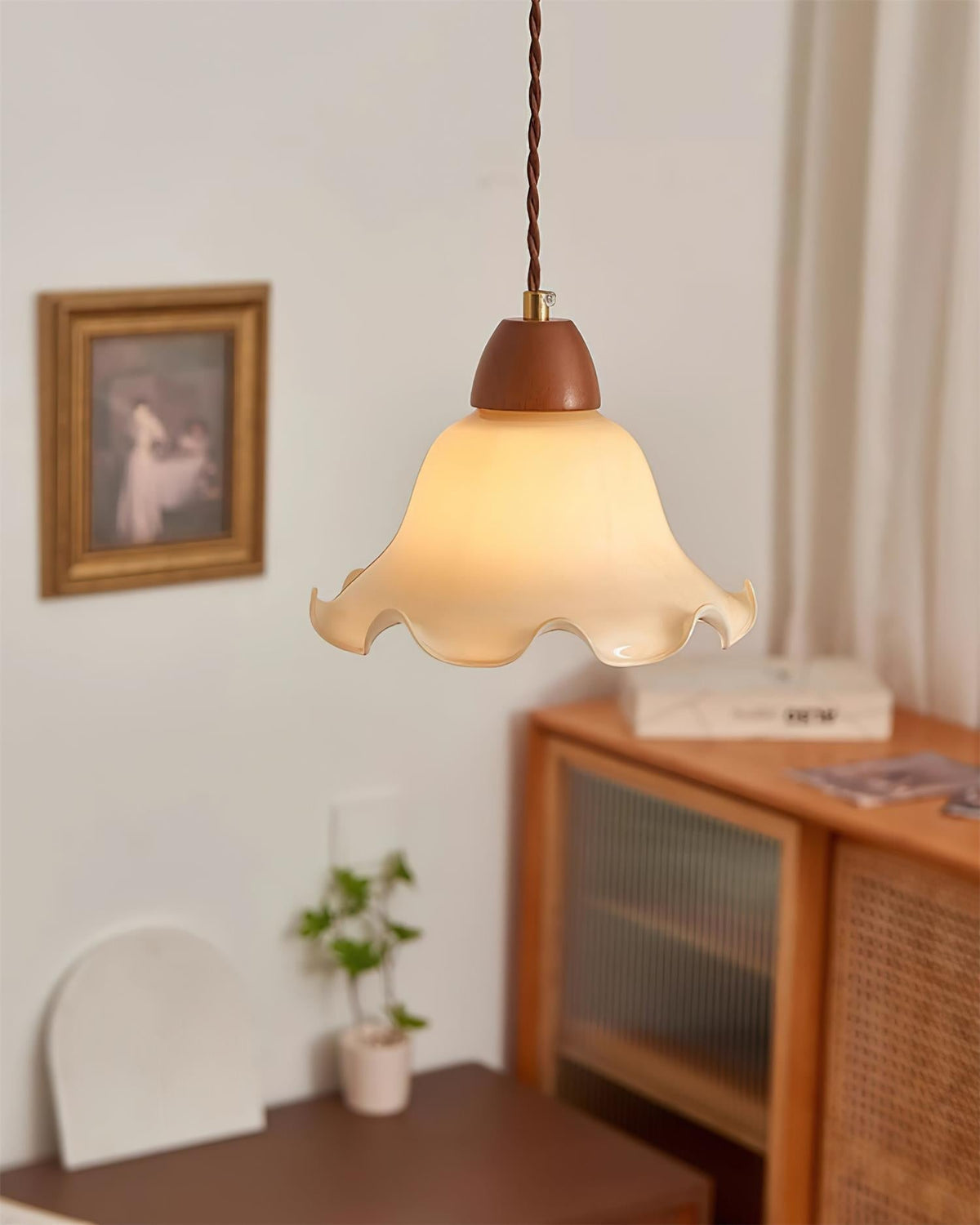 Glyna lampă suspendată, ondulată