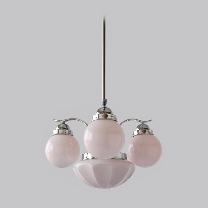 Candy candelabru din sticlă, cu glob
