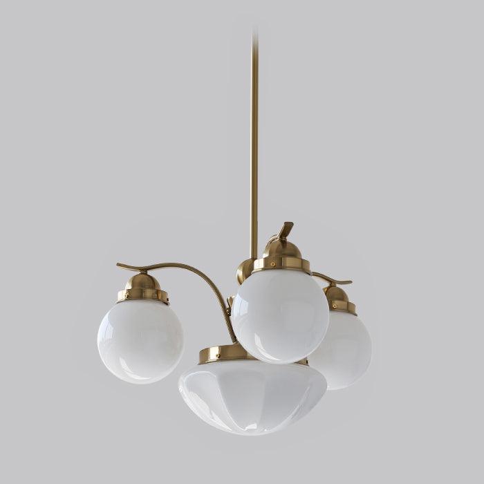 Candy candelabru din sticlă, cu glob