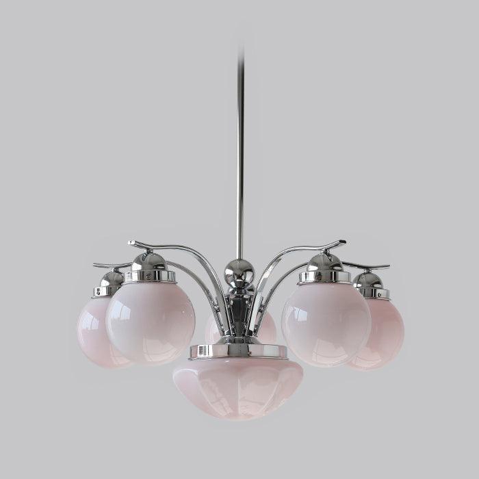 Candy candelabru din sticlă, cu glob