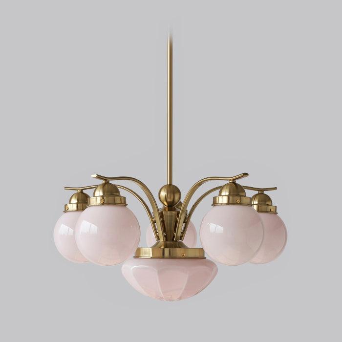 Candy candelabru din sticlă, cu glob