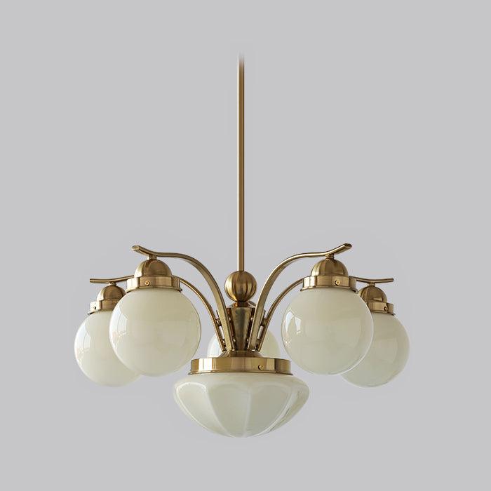 Candy candelabru din sticlă, cu glob