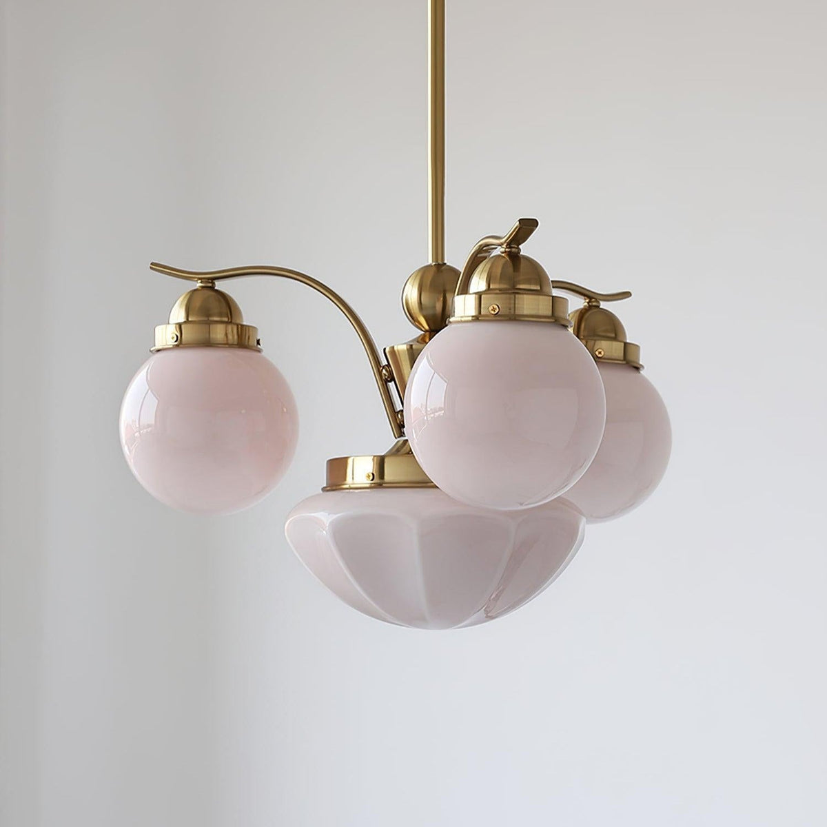 Candy candelabru din sticlă, cu glob