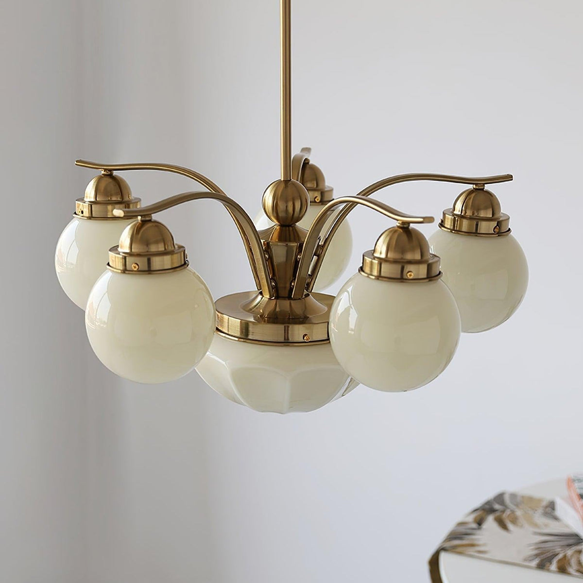 Candy candelabru din sticlă, cu glob