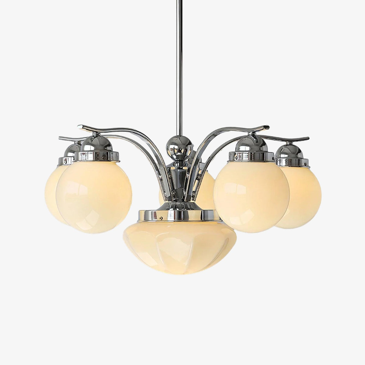 Candy candelabru din sticlă, cu glob