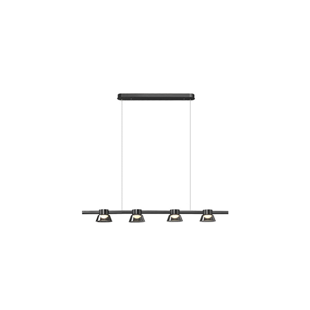 Arisha lampă suspendată neagră din metal, modernă, liniară