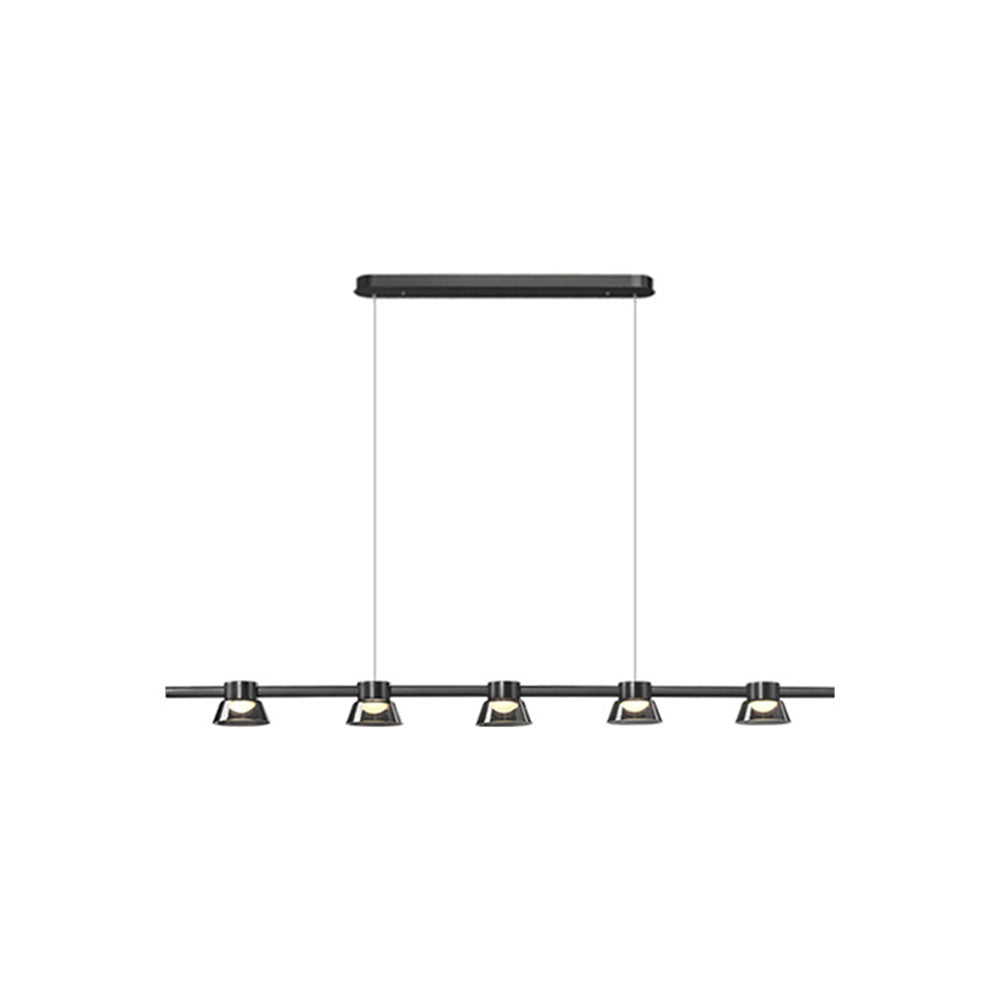 Arisha lampă suspendată neagră din metal, modernă, liniară