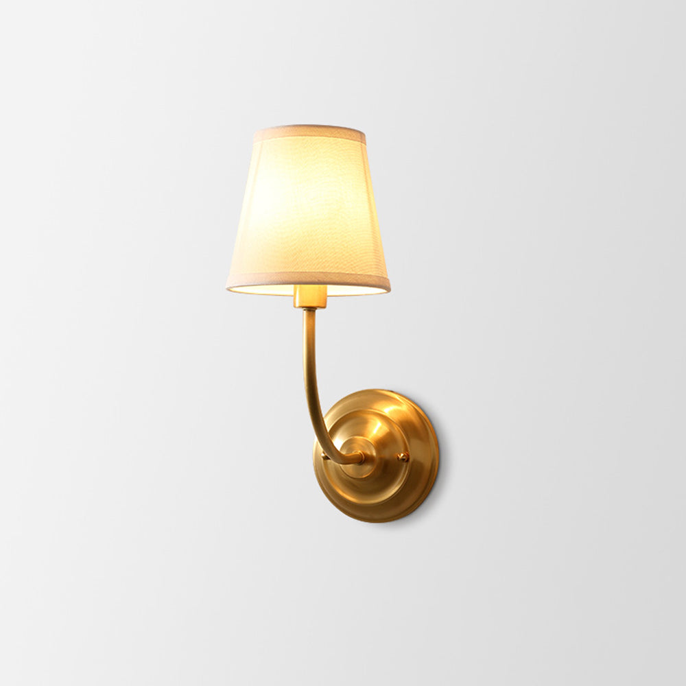 Tiffany aplică de perete aurie din material textil, vintage, rustică, în formă de lanternă, LED