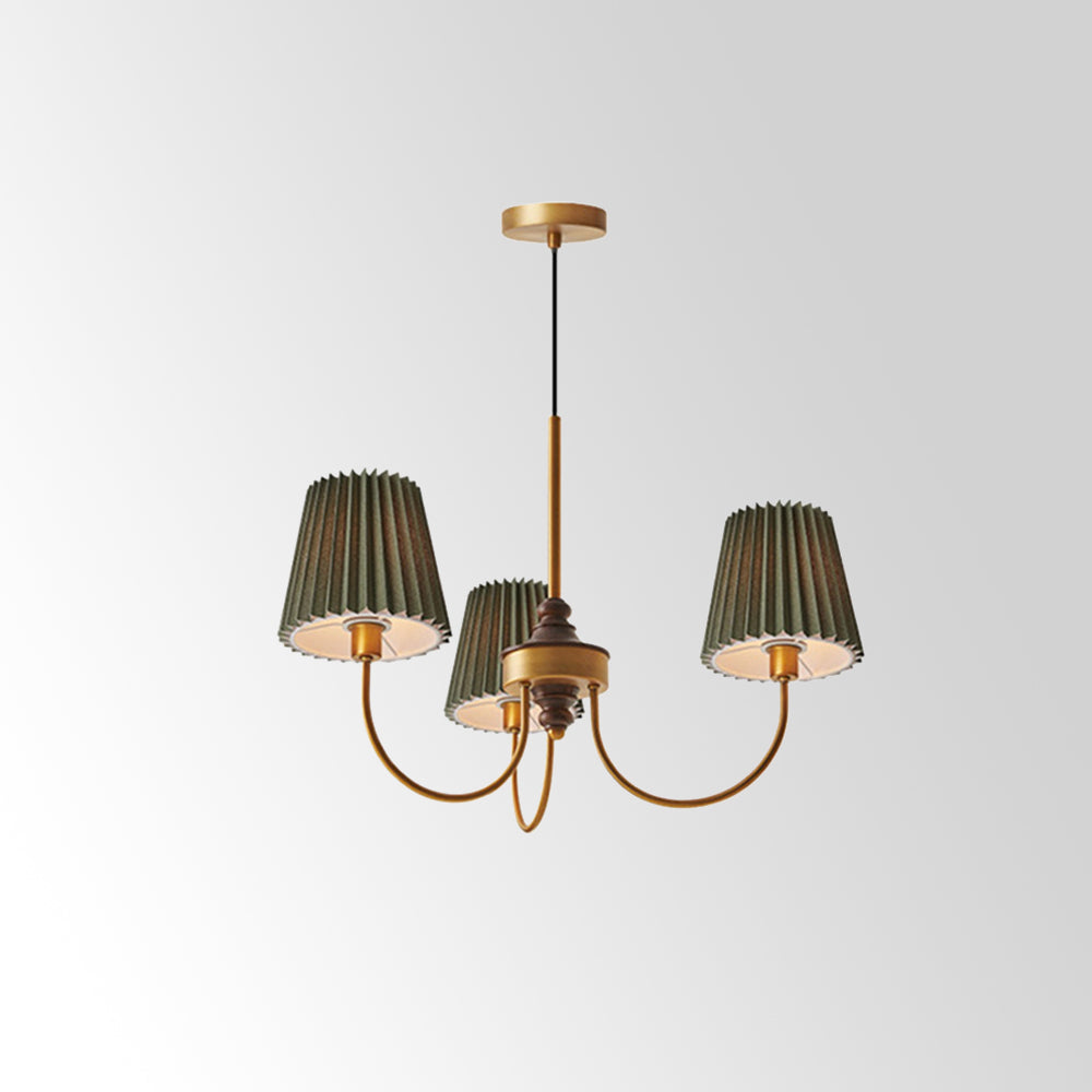 Silva candelabru  modern Retro din stofă, alb/verde