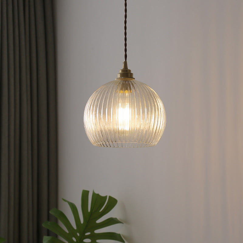 Valentina lampă suspendată minimalistă sferică din metal/sticlă cu LED alb/transparent