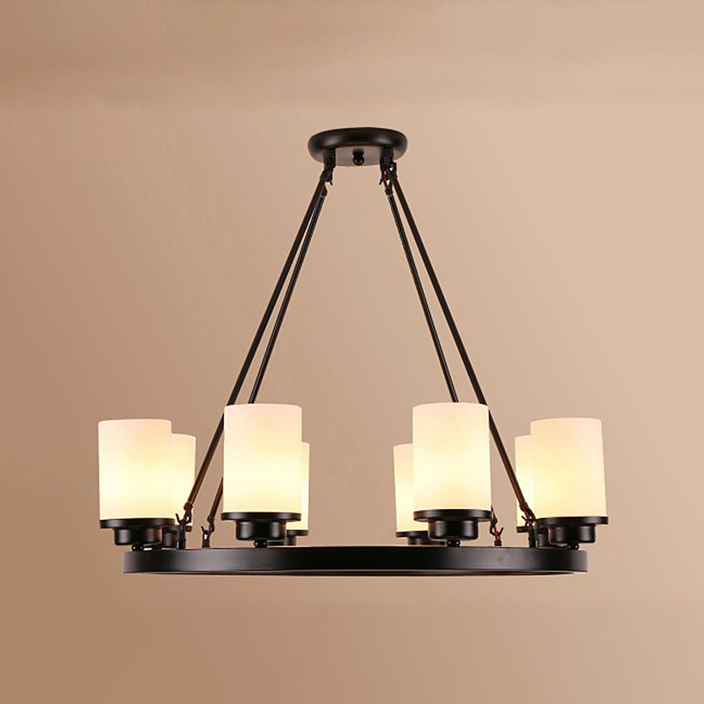 Silva candelabru Retro din metal negru și sticlă pentru living