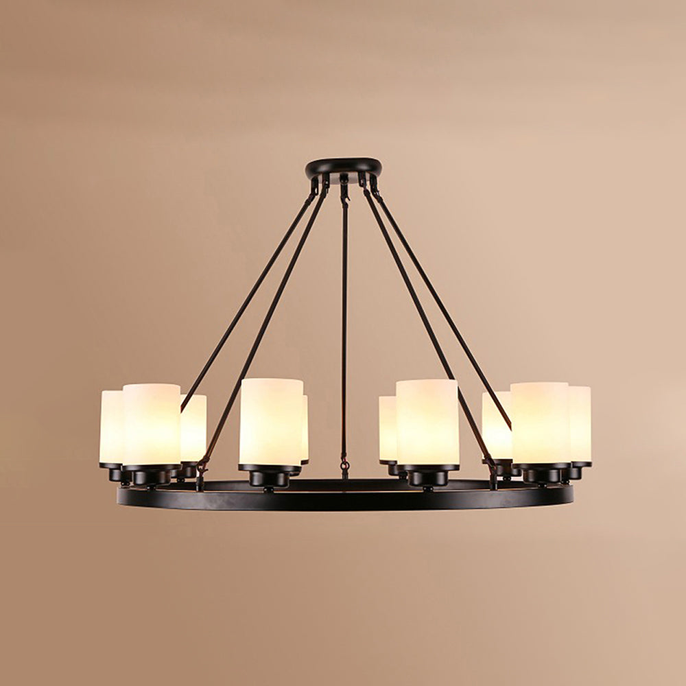Silva candelabru Retro din metal negru și sticlă pentru living