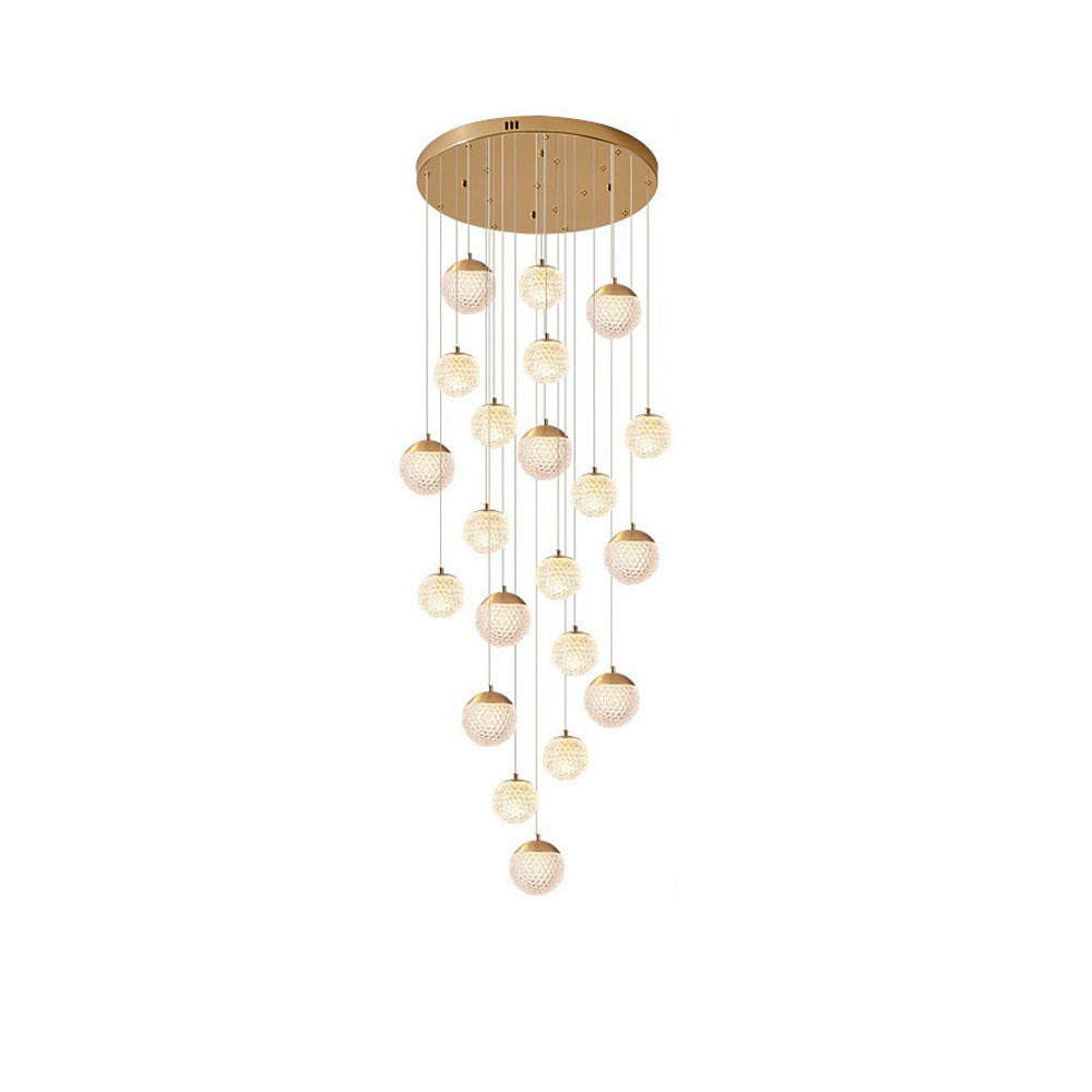 Arisha lampă suspendată Art Deco Jibril multi-etaj modern, aur
