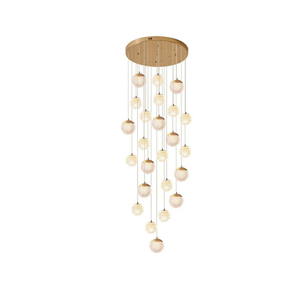 Arisha lampă suspendată Art Deco Jibril multi-etaj modern, aur