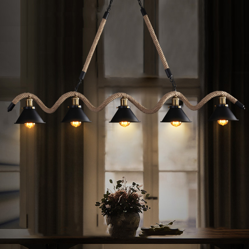 Epoch Vintage LED negru lampă suspendată metal Sufragerie/Cafeneală, pentru cafenea