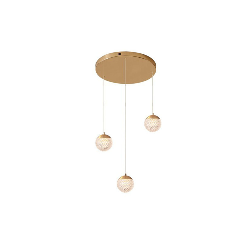Arisha lampă suspendată Art Deco Jibril multi-etaj modern, aur