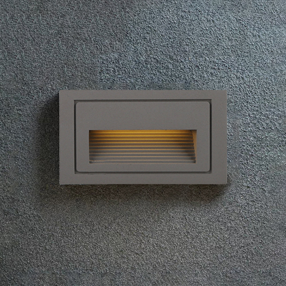 Ray lampă de perete pătrată modernă pentru scări exterioare, trepte, negru