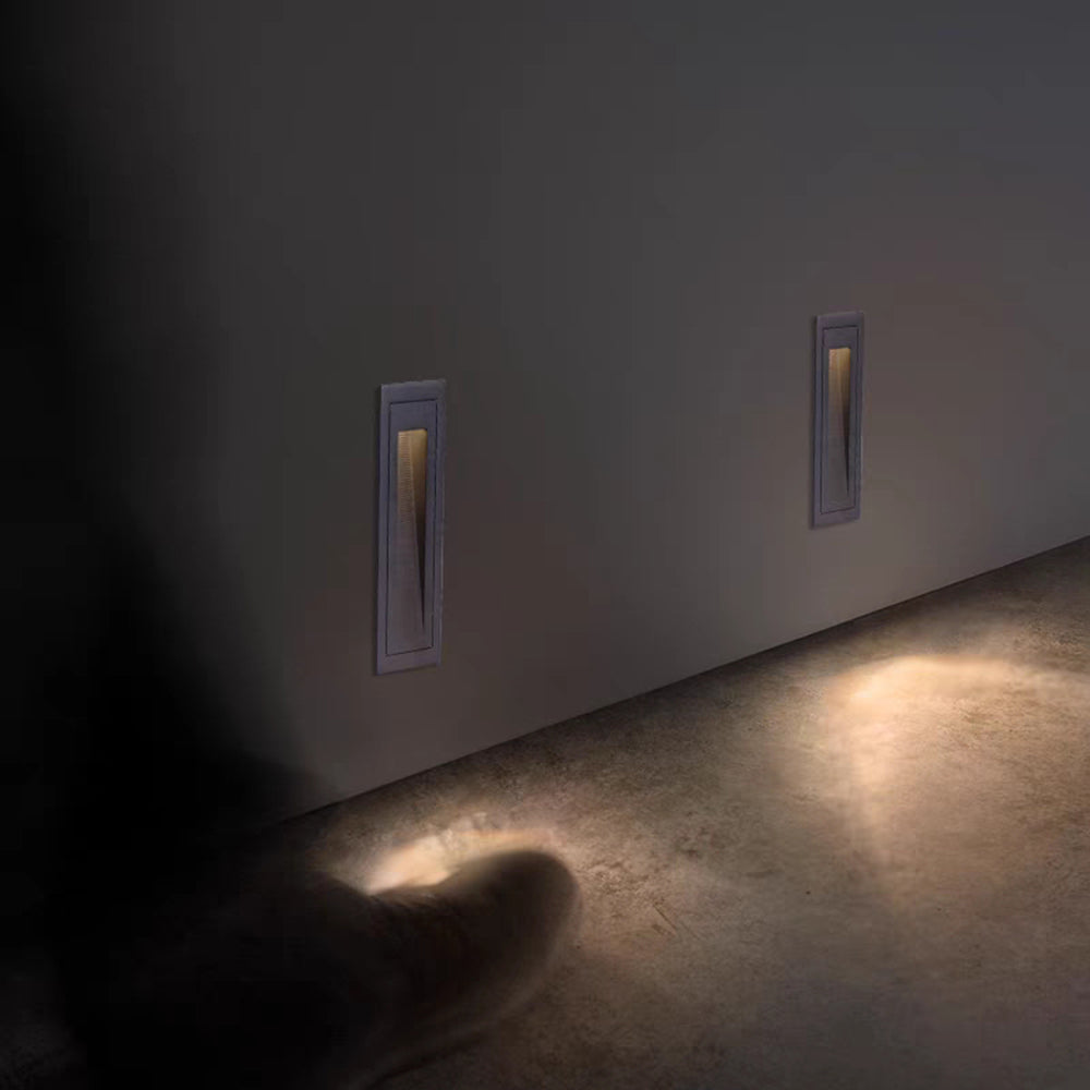 Ray lampă de perete pătrată modernă pentru scări exterioare, trepte, negru