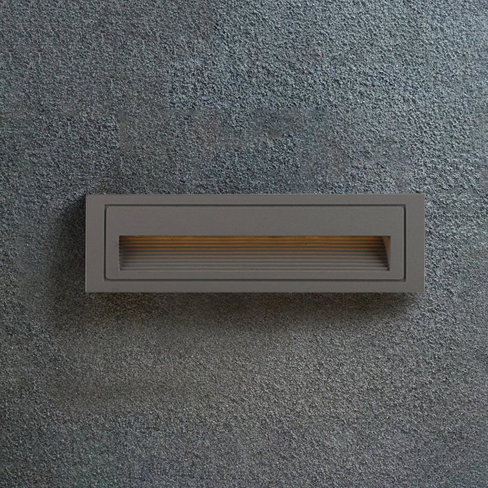 Ray lampă de perete pătrată modernă pentru scări exterioare, trepte, negru
