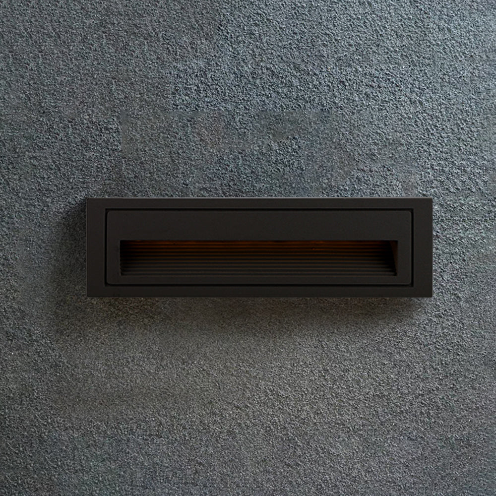 Ray lampă de perete pătrată modernă pentru scări exterioare, trepte, negru